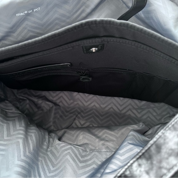 LULULEMON Yoga Moto Messenger Blazer Print Gray Black Bag - Picture 12 of 13